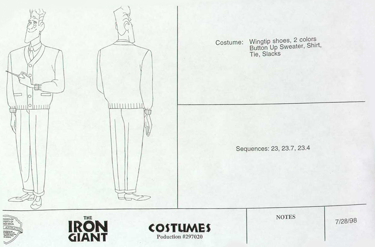 Living Lines Library The Iron Giant Character Kent Mansley