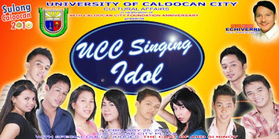 University of Caloocan City Singing Idol, banner, finalists,
