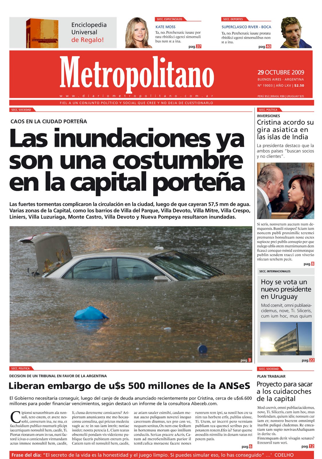 Catalogo de diseños Tipografia II Venancio Diario tapa y contratapa