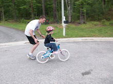 Laurie riding her bike