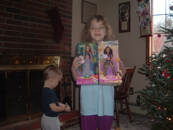 Sis with her Princess Dolls