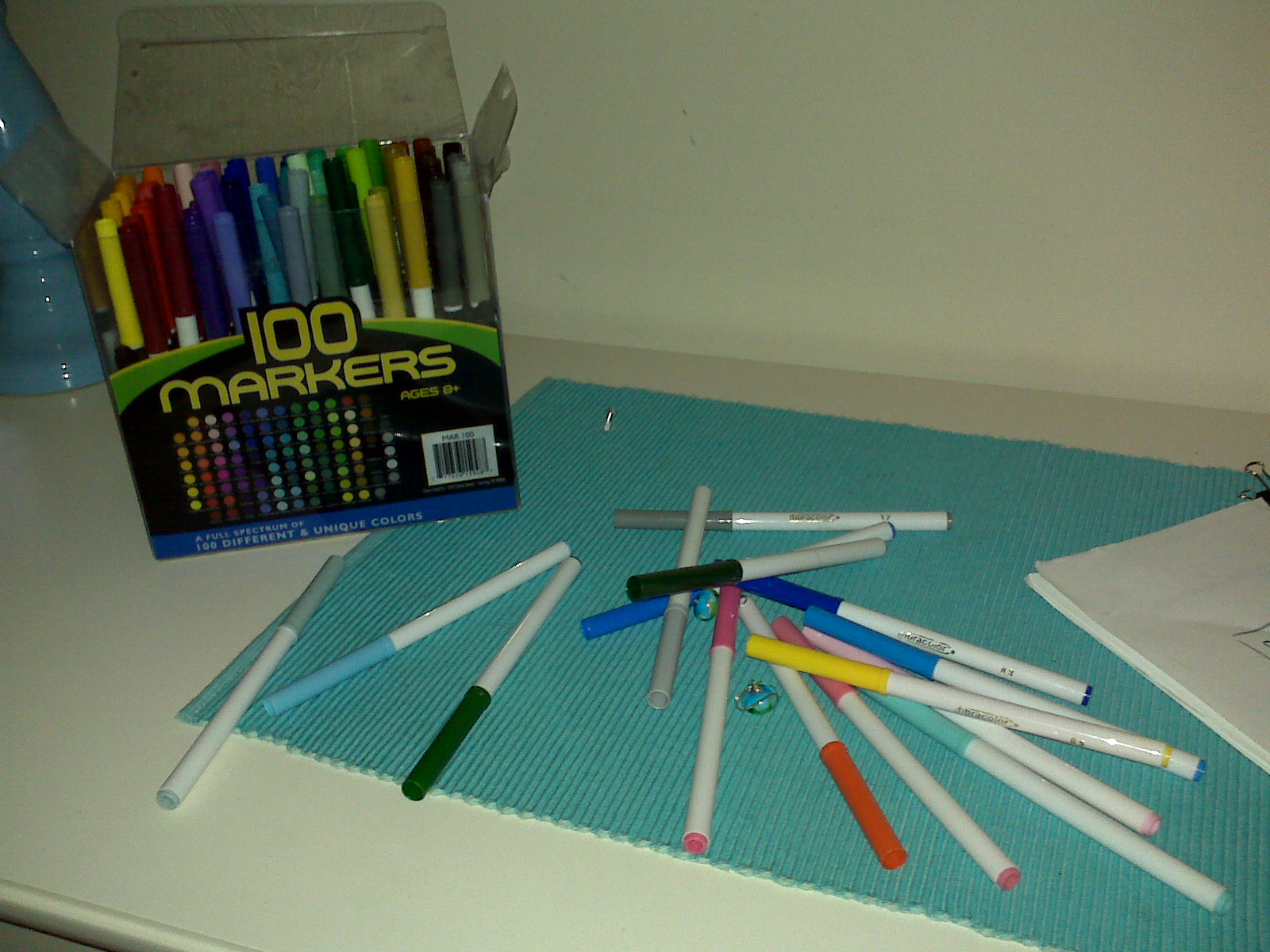 box of markers