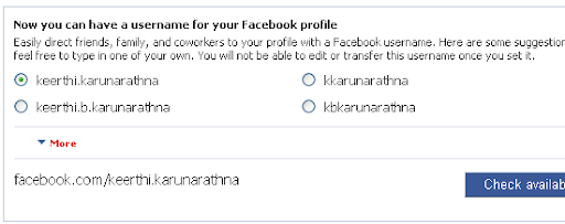 Get Your Own Facebook Domain-Username