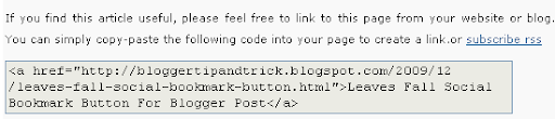 Link to this post widget for blogger