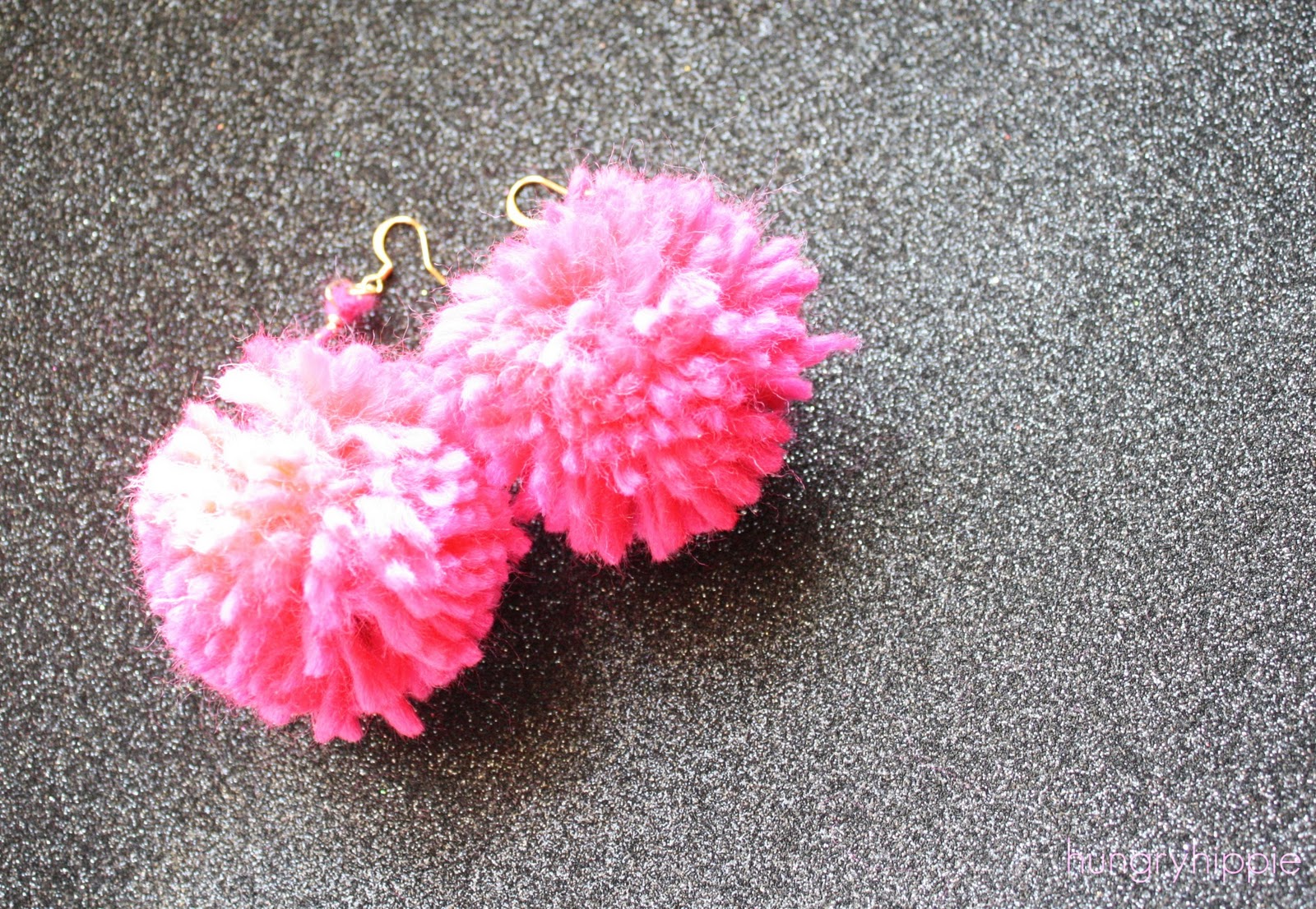 sewhungryhippie Pom Pom Earrings DIY fashion