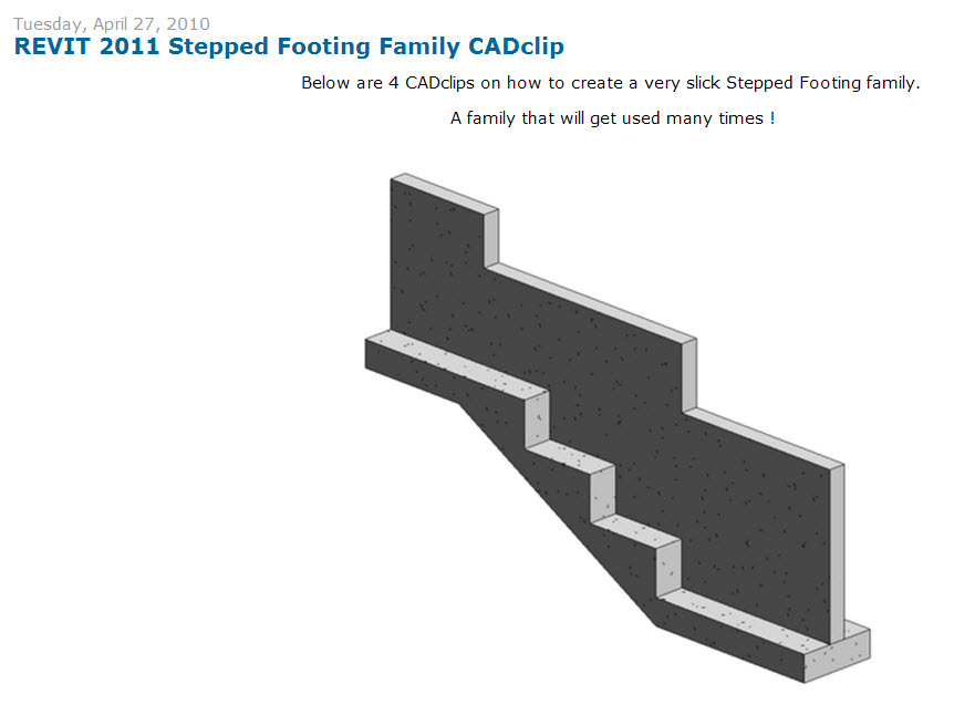 REVIT Structure Learning Curve Revit Stepped Footings (Foundations)