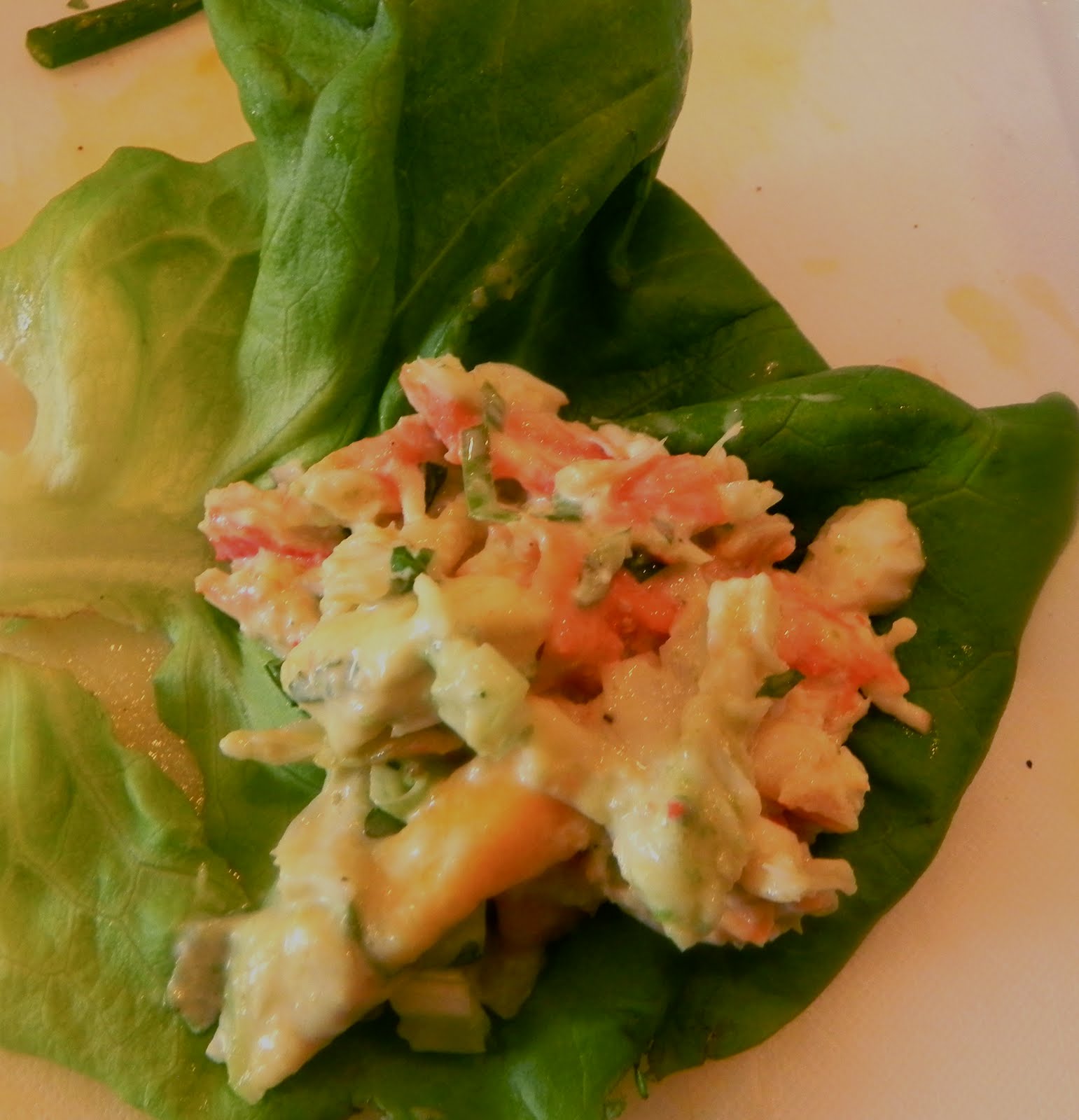 You Can Make This! Crab, Avocado, Mango lettuce wraps