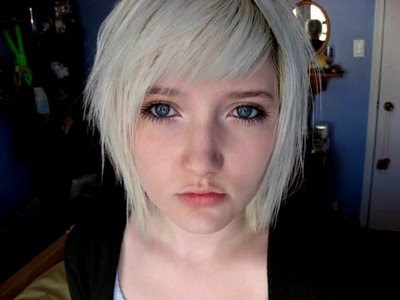 short emo girl hairstyles. A.Short Blonde Emo Hairstyles