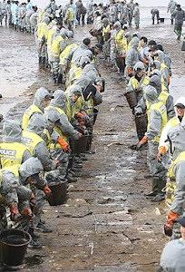 petróleo no mar na coréia do sul
