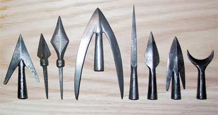 Medieval punta de combate cónico klebespitze históricamente 11/32 punta de flecha