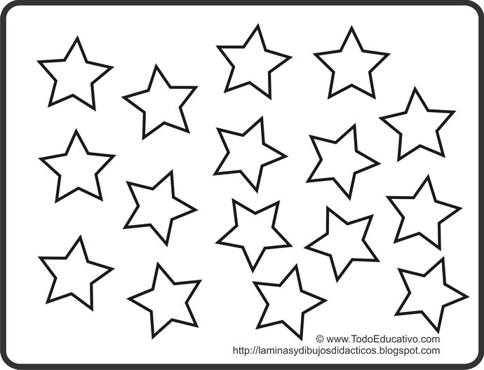 Dibujo de estrellas para imprimir y pintar!