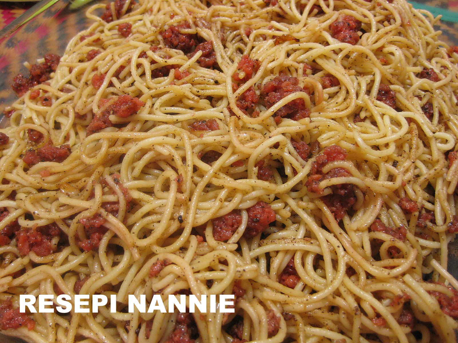 Resepi Nennie Khuzaifah Spaghetti Goreng Lada Hitam