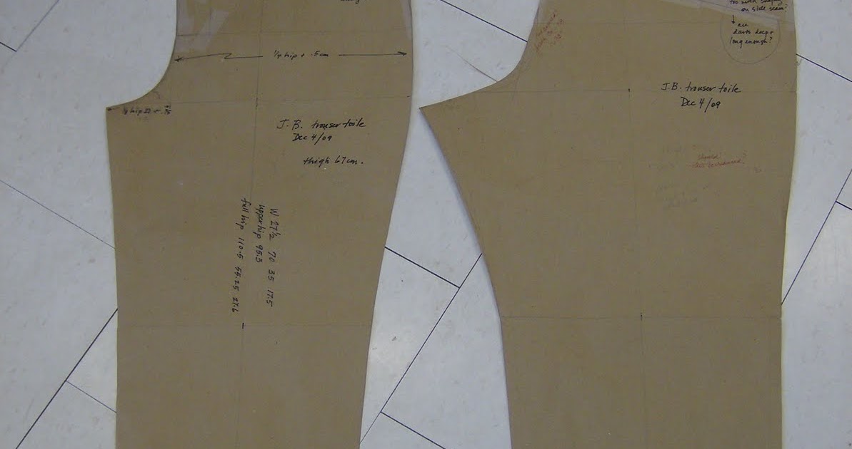 A Tailor Made It ladies trouser draft