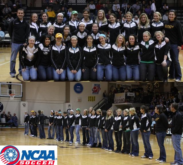 Lady Hawks Get Recognized at the QU Basketball Halftime