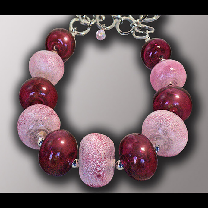 Cranberry Enamel Necklace