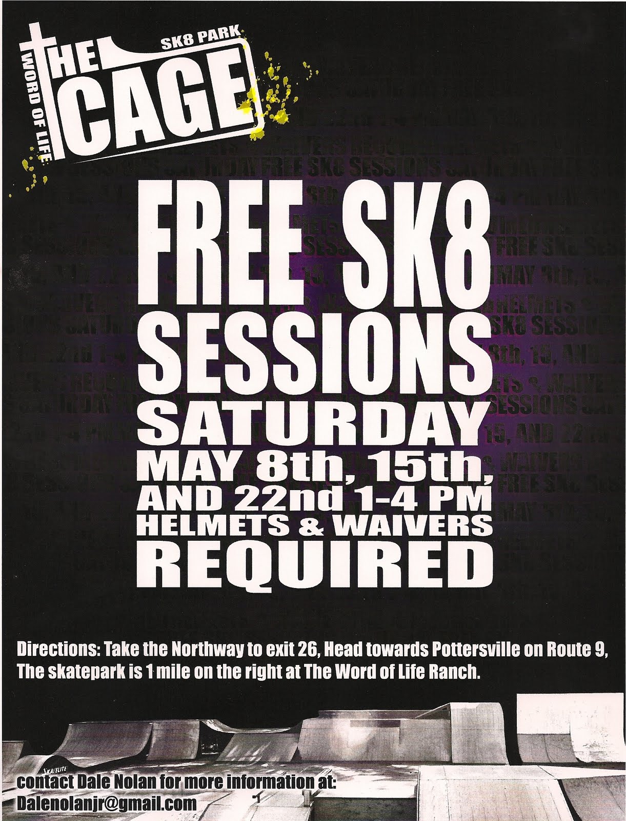 words i lived skate park flyers park flyers