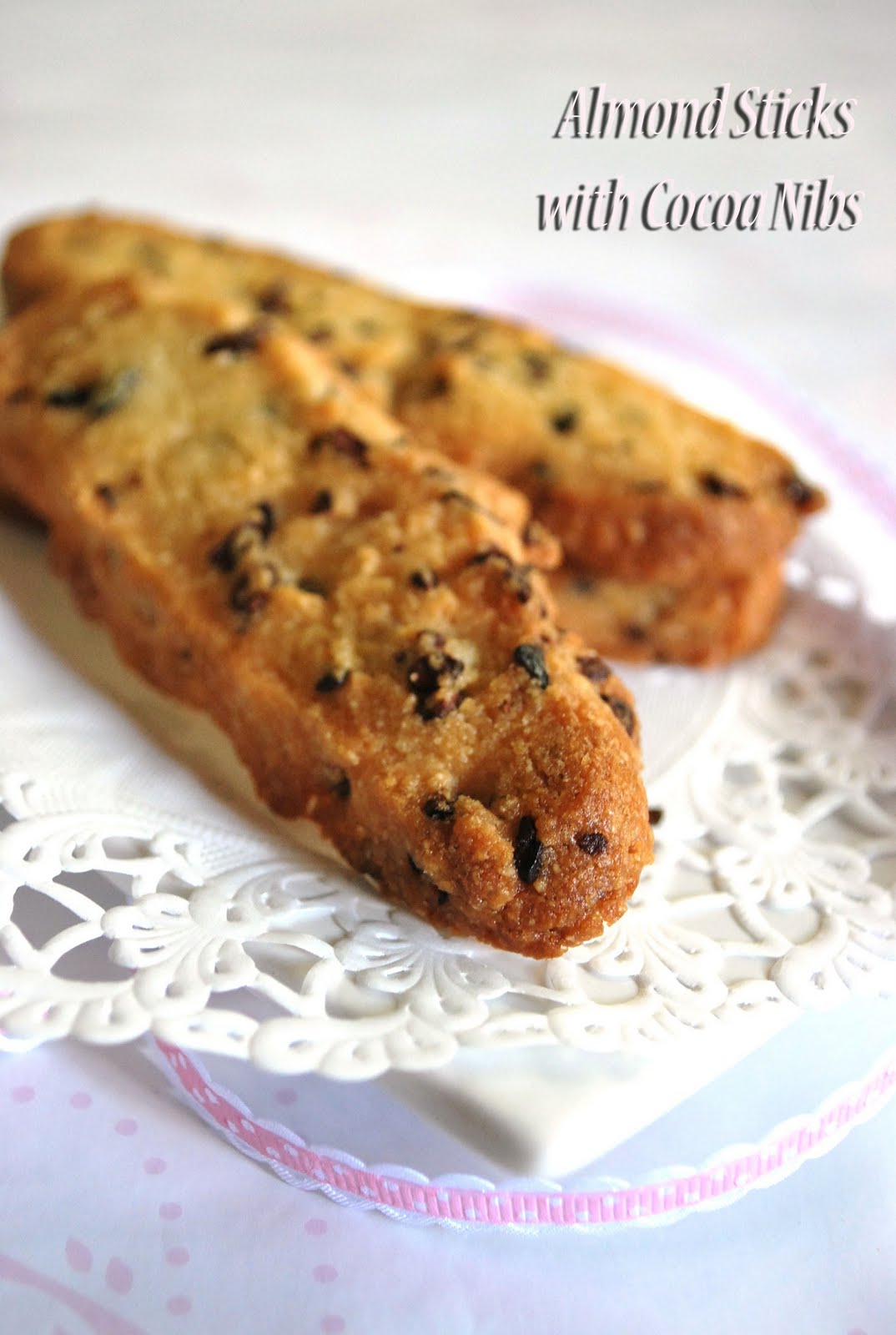 Sweets and Loves Almond Sticks with Cocoa Nibs So Good To Be Home