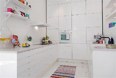 stylish swedish white interior design kitchen