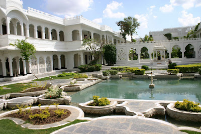 Pond of Taj Lake Palace