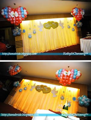 The stage pictures taken before our wedding dinner reception KL