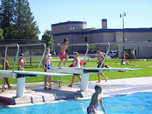 Shauns first jump off the Diving Board!