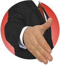 aperto de mão corporativo