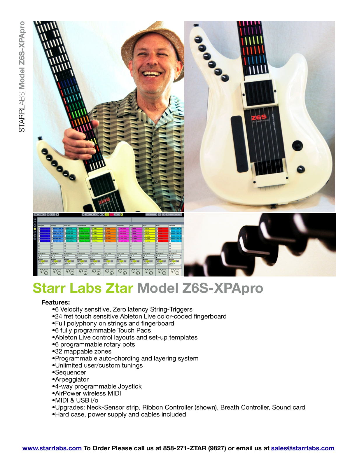 Starr Labs Ztar MIDI Guitar MIDI Controllers Professional MIDI INSTRUMENTS