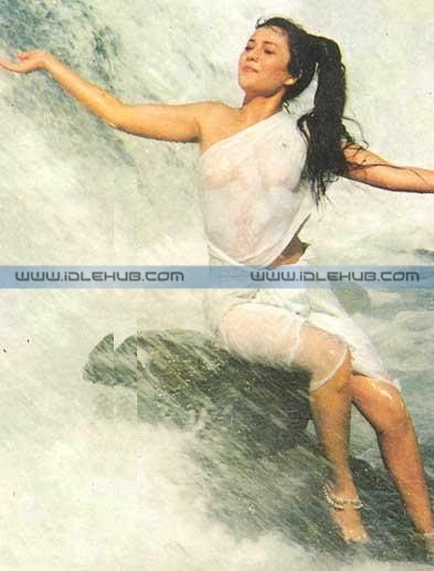 Mandakini - In her famous wet dress from the movie 'Ram Teri Ganga Maili' Mandakini - In her famous wet dress from the movie 'Ram Teri Ganga Maili'