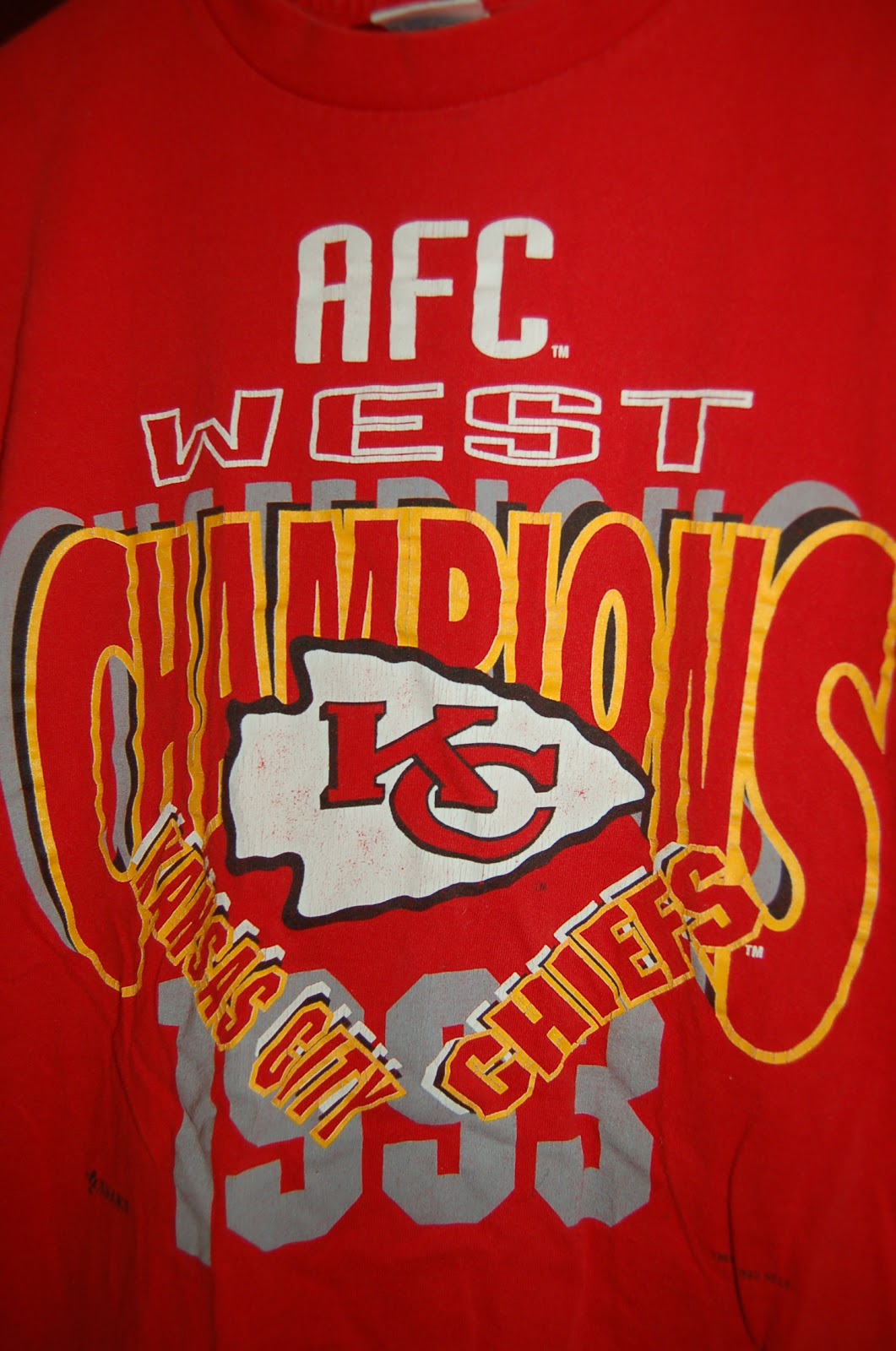 K City Relics: Chiefs AFC West Champs 1993 Shirt- Great Design