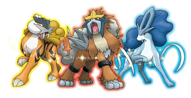 Raikou, Suicine and Entei, shiny gamestop event giveaway!