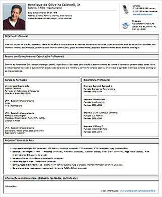 Europass curriculum vitae image