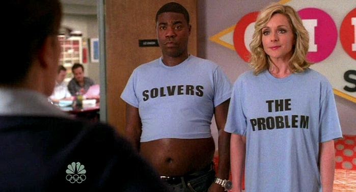 Jenna and Tracy in their "problem solvers" shirts