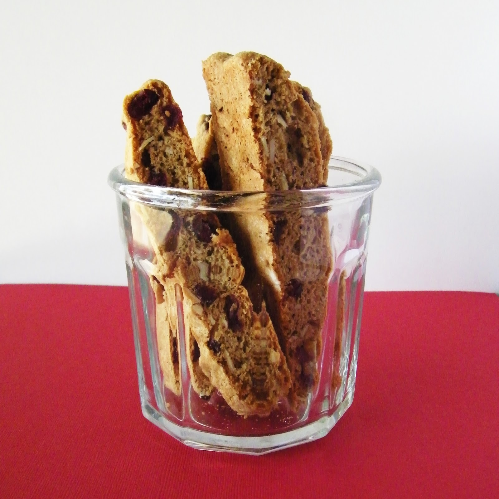 Cranberry Almond Biscotti and Toffee Chocolate Almond Crunchies