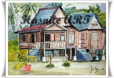 Lukisan Rumah Tradisional