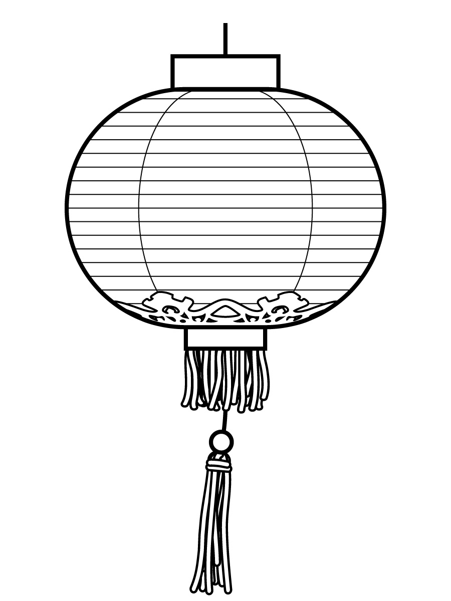 Chinese New Year Coloring Pages: Chinese New Year Lantern Coloring