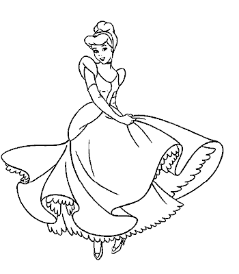 Printable Disney Princesses Cartoon Coloring Pages