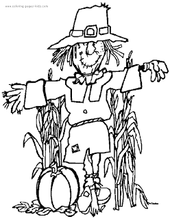 Thanksgiving Scarecrow Coloring Pages