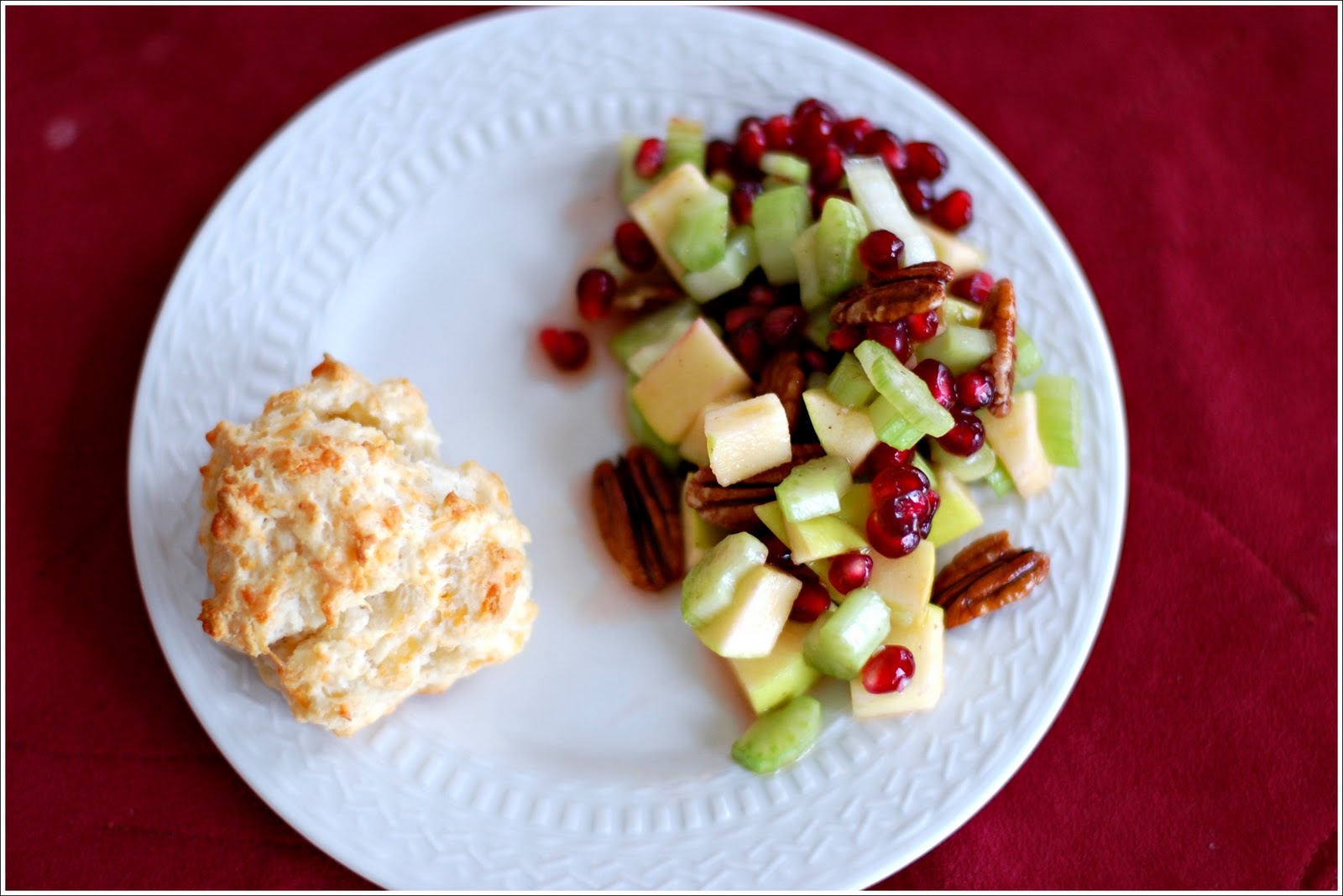 Art From My Table AppleCelery Salad with Pomegranate and Pecans