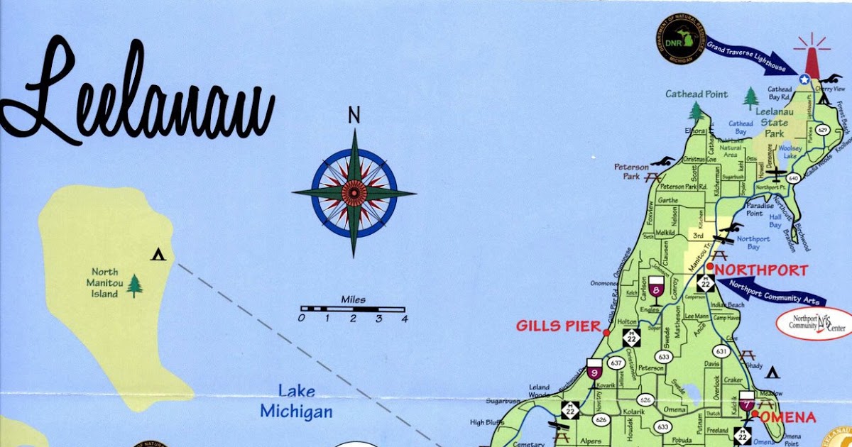 Fine 15 General Map of the Leelanau Peninsula Area (Click map to get a