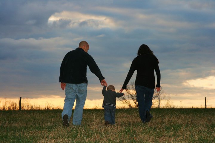 Families Walking Together