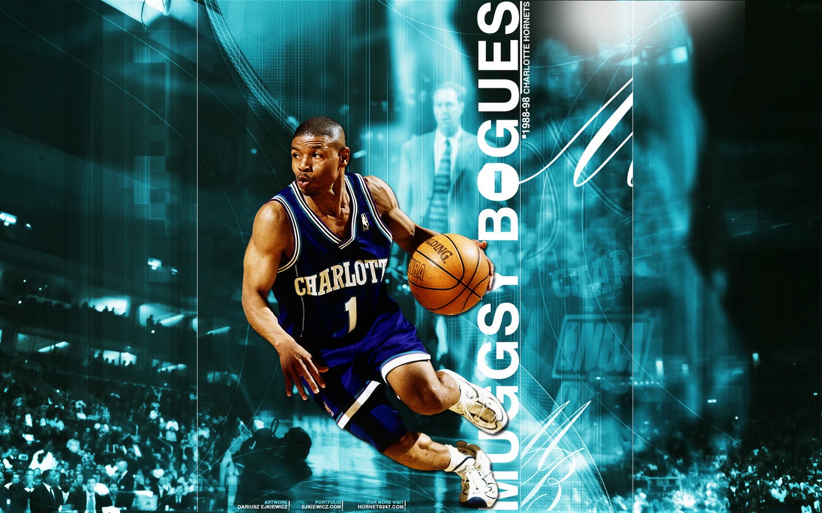 Top NBA Wallpapers Muggsy Bogues Poster