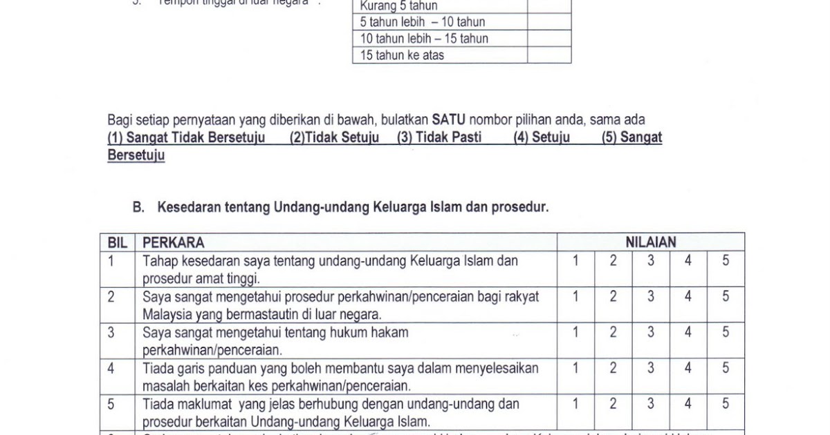 Template Borang Kajian Soal Selidik