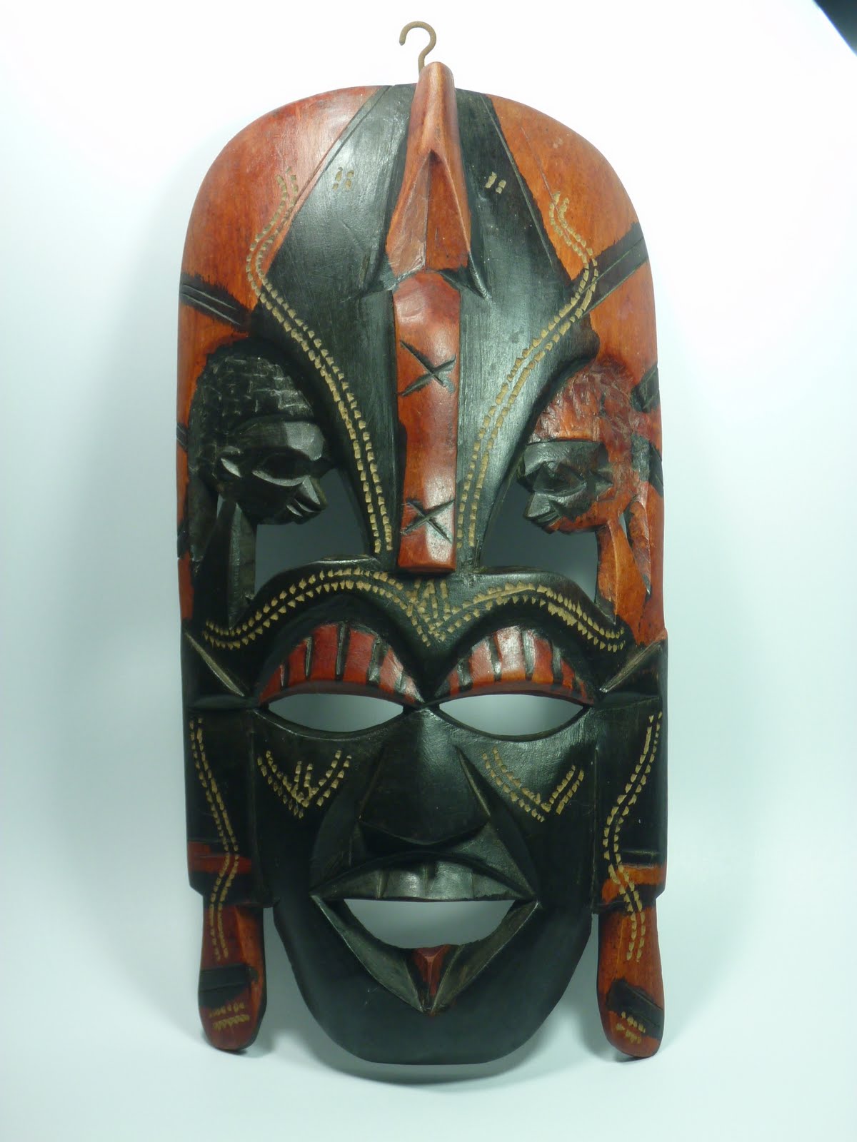 Collectibles Lovers African Hand Carved Wooden Warrior Mask (Maasai)
