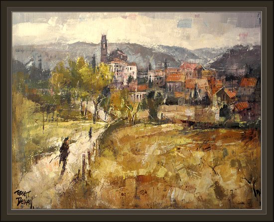 SANT BOI DE LLUÇANES-OSONA-PAISAJES-PAISATGES-PINTURA-ERNEST DESCALS