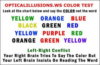 Eye tricks: TOUGH Color Test Eye tricks: TOUGH Color Test