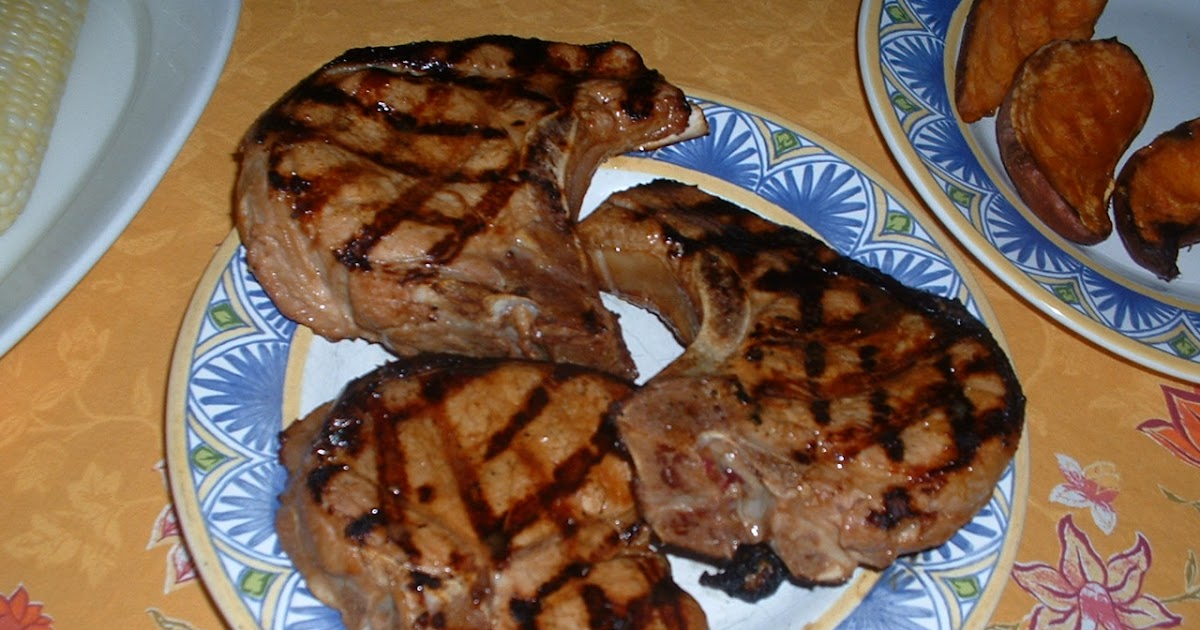 Rick's Recipes Grilled OrangeJuice Marinated Pork Chops