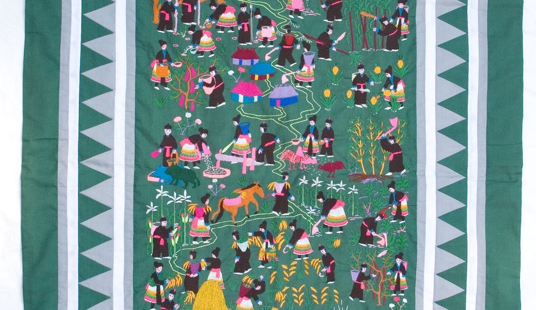 Of Peacocks & Elephants Hmong Story Quilt