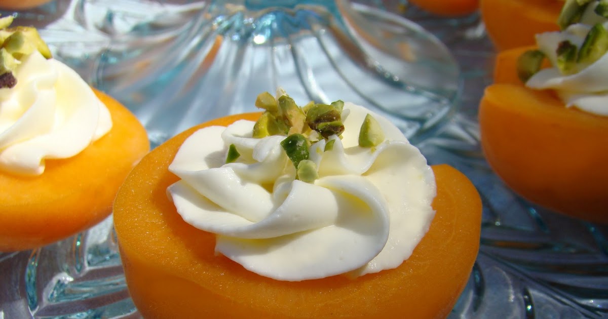 Once Upon a Plate Fresh Apricots Filled with Cream Cheese and Pistachios