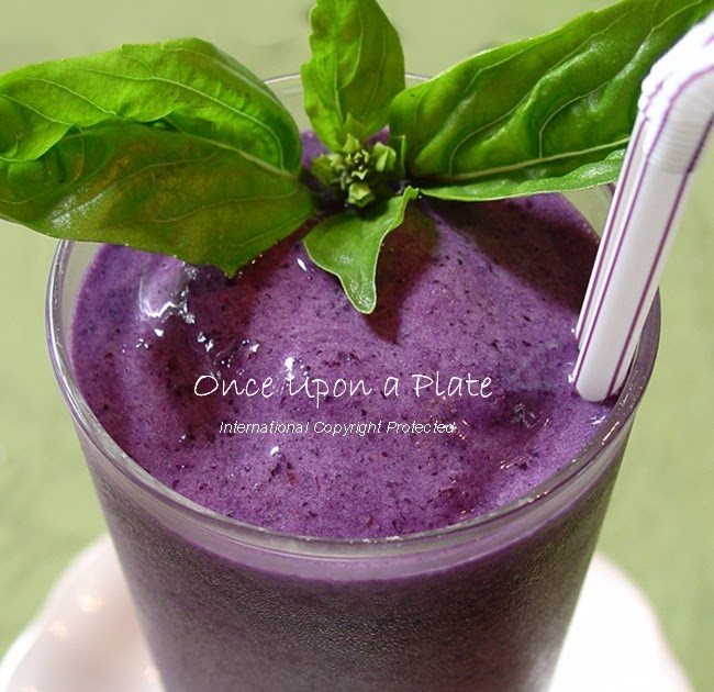 Once Upon a Plate Blueberry Smoothie with Basil