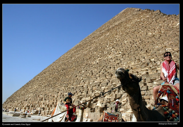 The Pyramids of Giza, called Al-Ahram - built for the 4th-dynasty (c. 2575–2465 BC) kings Khufu (Greek: Cheops), Khafre (Chephren), and Menkaure (Mykerinus) - are the last survivors of the ancient Seven Wonders of the World.